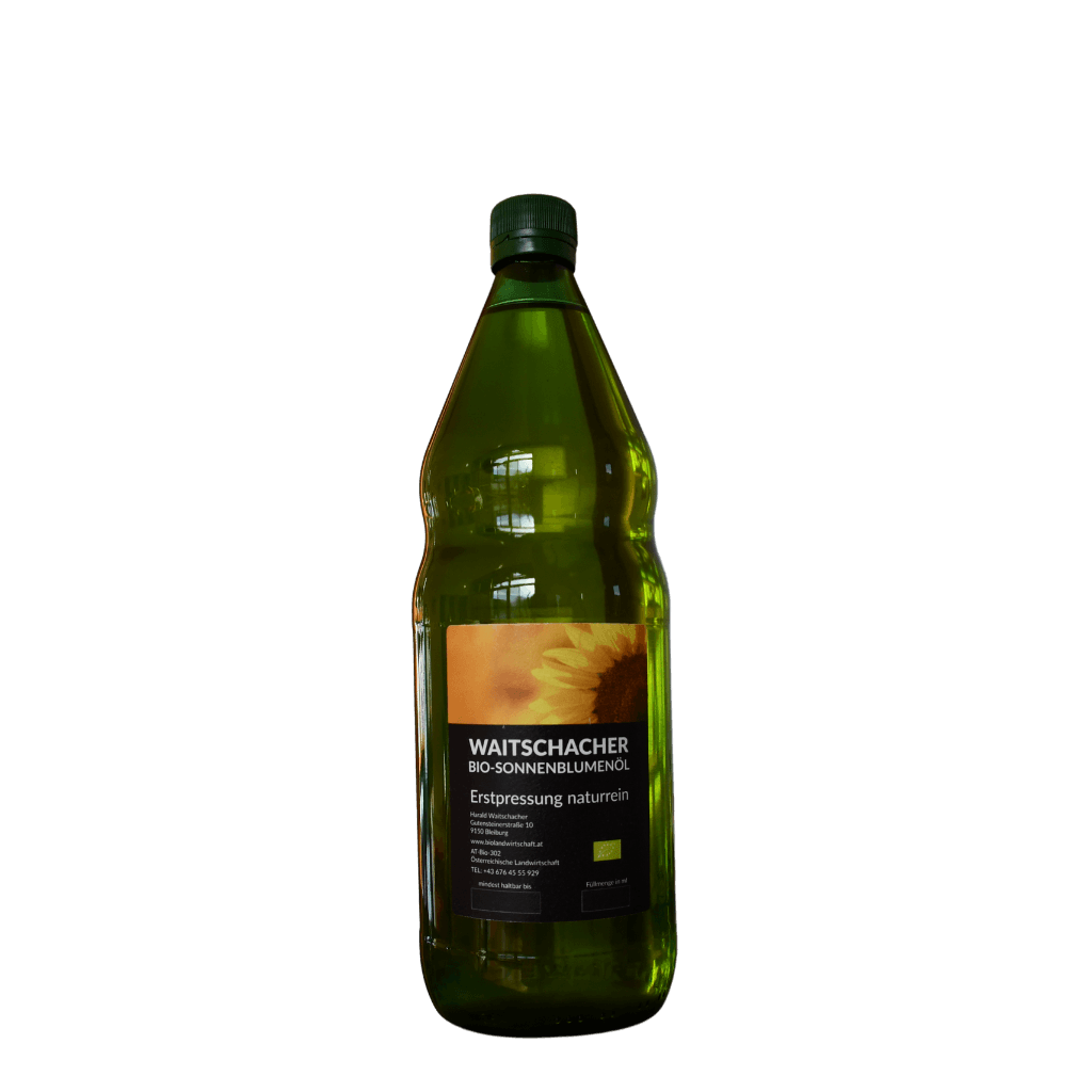 1-Liter-Flasche Waitschacher Bio-Sonnenblumenöl