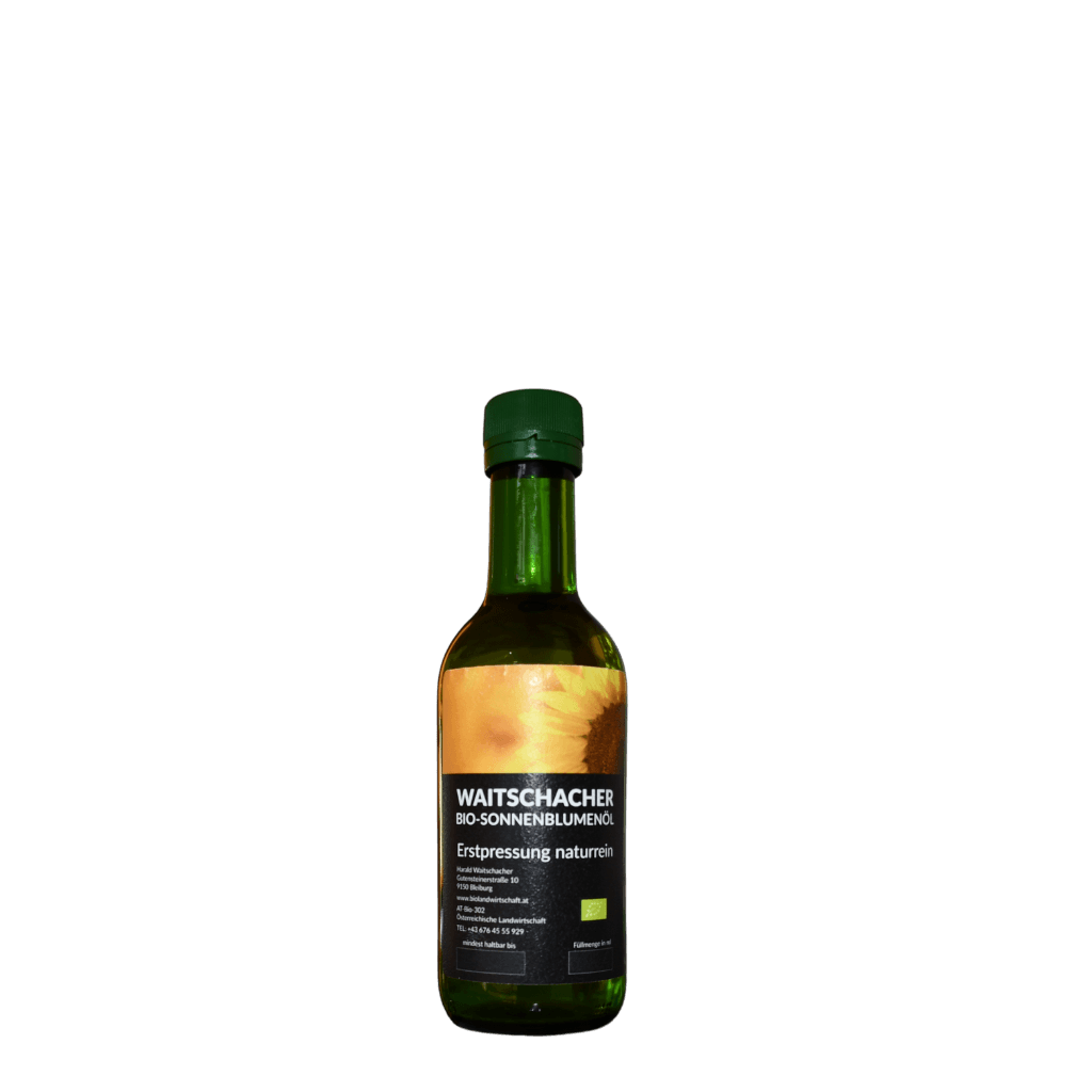 250-ml-Flasche Waitschacher Bio-Sonnenblumenöl