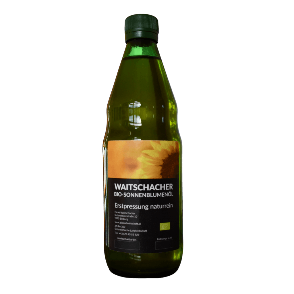 500-ml-Flasche Waitschacher Bio-Sonnenblumenöl